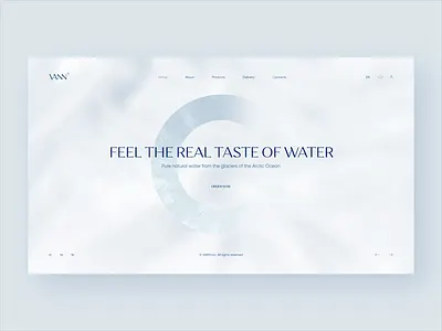 VANN Online Store after effects animation blue clean design horizontal scroll minimalistic photoshop scrolling sketchapp soft store ui ui design ux ux design water water drop web design white