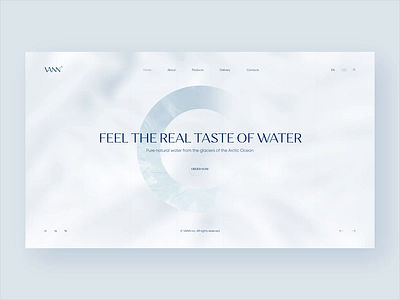 VANN Online Store after effects animation blue clean design horizontal scroll minimalistic photoshop scrolling sketchapp soft store ui ui design ux ux design water water drop web design white