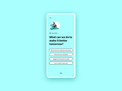 Lifestyle [app feedback] app design feedback illustration lifestyle meditation ui uidesign ux ux design