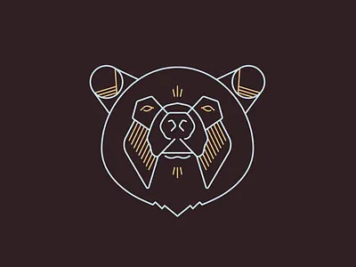 Bear Illustration bear bear logo blue branding graphic design illustration monoweight neon packaging sleepy yellow zen