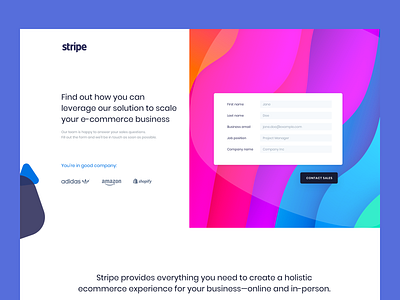 Stripe Page Test landing landing design landing page stripe