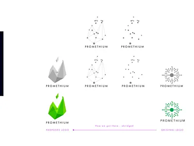 Promethium Logos (in progress) branding design logo vector