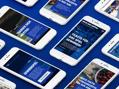 AOK / Hertha aok art direction blog hertha microsite mobile design mobile ui soccerteam ui visual design