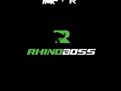 RHINOBOSS LOGO animal bodywork boss design equipment fitness health letter logo rhino rhinos tool