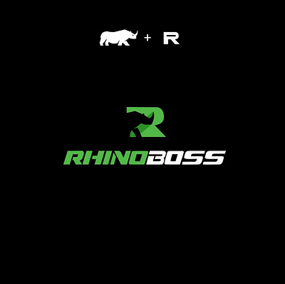 RHINOBOSS LOGO animal bodywork boss design equipment fitness health letter logo rhino rhinos tool