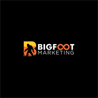 BIGFOOT MARKETING LOGO animal big bigfoot identity initial letter logo logodesign marketing monkey monster mystery nature silhouette
