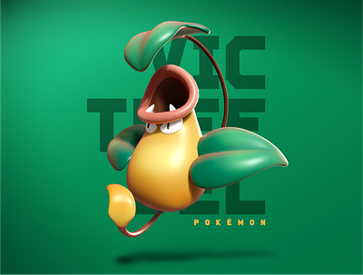 Victreebel - Pokemon fan art 3d modeling b3d blender character design cute kawai pokemon pokemon go portfolio