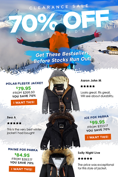 SkyParka email design email graphic design