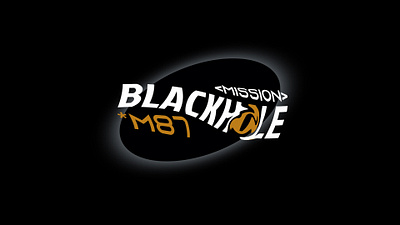 Mission Blackhole *M87 blackhole branding icon illustration logo outer space space typography vector