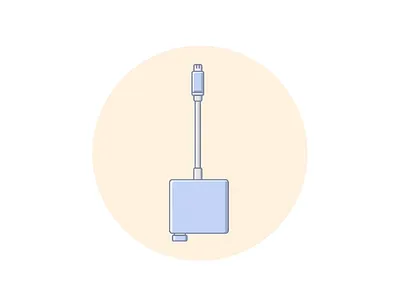 USB Type C Connector Icon flat icon iconography illustration minimal ui vector