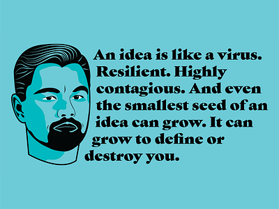 Leonardo DiCaprio Illustration | Inception Quote