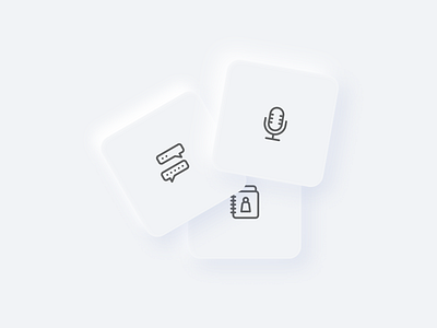 Soft and clean UI shapes app icon illustration minimal mobile app design ui ui ux ux vector