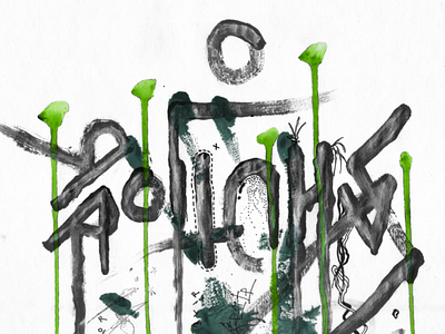 Everybody's everything abstract callygraphy green lil peep