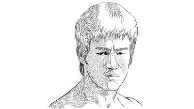 Bruce Lee birthday business illustration design digital art digital illustration graphic design illustration minimalist pen and ink portrait sketch vector