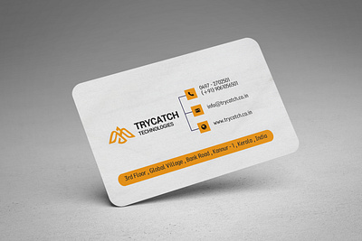 Trycatch Technologies Business Card front Design design graphicdesign website