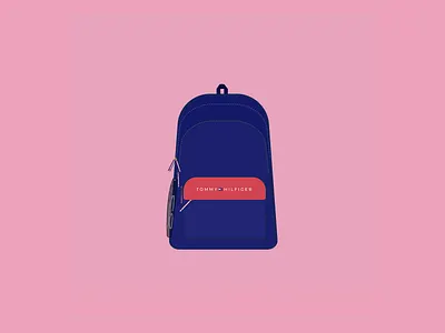 Day 03 Backpack backpack bag bags design flat hilfiger icon illustration modern tommy ui ux vector