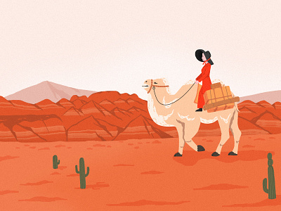 The Sun Also Rises-camel illustration ui 插图 设计