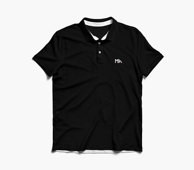 MH Collard Shirt Black apperal branding conceptual design identity logo mockup real estate