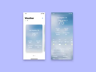 Day 37 - Weather App dailyui day37 ios weather app