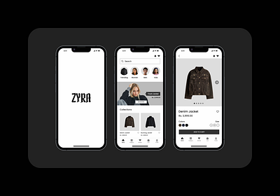 Zyra | App Design app appdesign design designer dribbble fashion figma graphic graphic design iosapp latestwork mobile project ui uidesign uiux uiuxdesign uiuxdesigner work