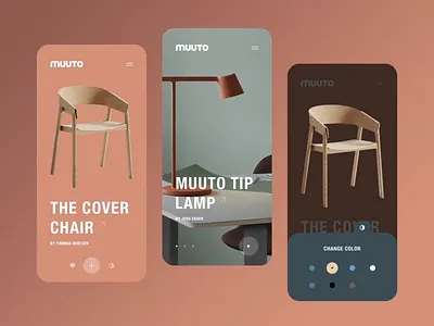 Muuto Mobile Interaction - Vol2 brand design inspiration interaction lookbook minimal motion ui ui design ux