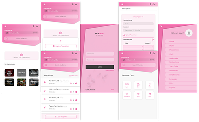 Care Plus - A pharmaceutical application app artboard design enterprise medical medical care medicines minimal prescription product ui
