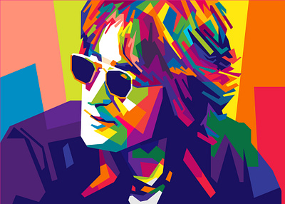 JOHN LENNON 2 abstract abstract art beautiful colorful colors design geometric john lennon pop art popart wpap