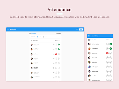 Attendance absentnotification app attendance classattendance design studentattendance ui ux web