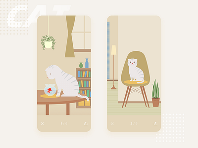 CAT design illustration ui