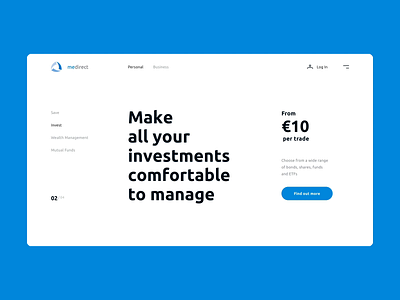 MeDirect Bank Concept ui web