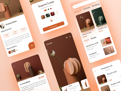 Furniture page collection app icon logo ui ux 品牌 图标 应用 插图 设计