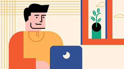 ++ design flat illustration man vector web