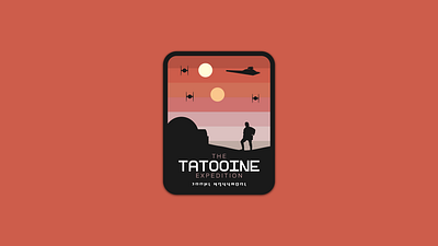 The Tatooine Expedition badge - Dribbble weekly warm-up a new hope adobe illustrator dribbbleweeklywarmup illustration logo rebound star wars starwars tatooine typography vector