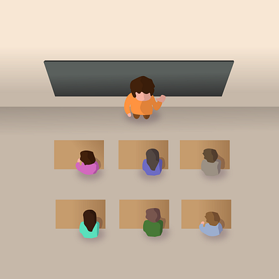 Teaching class character class illustration lesson vector