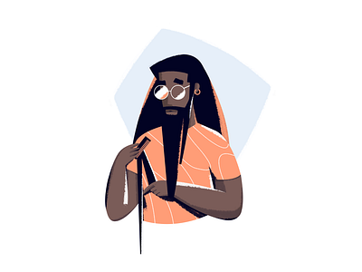 Brash Brush animation beard brash character design flat hair hairstyle icon illustration ronen cohen