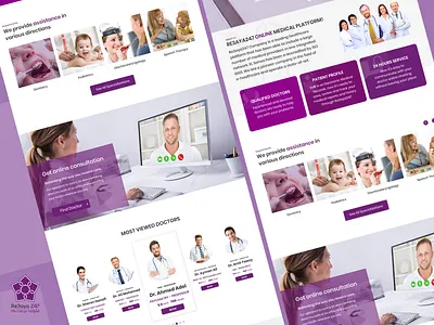 RE3AYA247 Website brand identity branding design doctor app doctors online dribbble best shot graphic design landing page design medical app medical care medical consultation medical design medical device medical logo medical website medical website design product design ui ux design user experience design user interaction user interface design