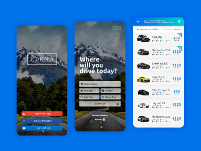 Urend App app design minimal ui ux uxui web website