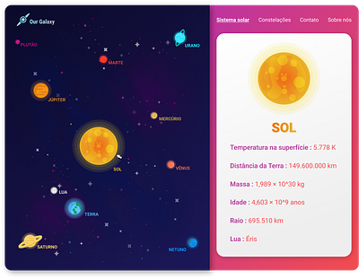 Daily Ui :: 003 - Landing page daily 100 challenge dailylogochallenge dailyui design earth galaxy illustration landing landing design landingpage planet solar solar system stars sun ui ux