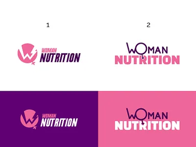 logo shot 2 versions gym logo logodesign nutrition woman