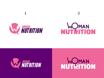 logo shot 2 versions gym logo logodesign nutrition woman