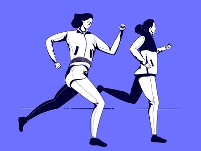Run design illustration sports