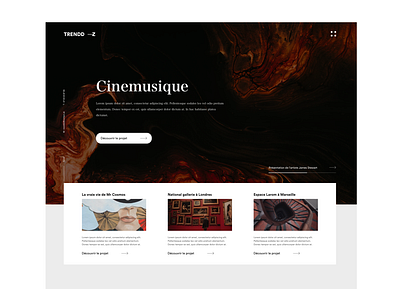 Cinemusique branding contrast design landing page photo photo book street art typography ui urban visual