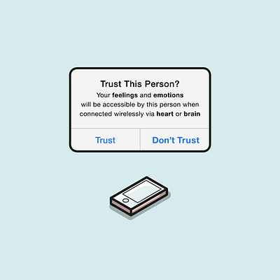 Trust this person? flat design illustration vector