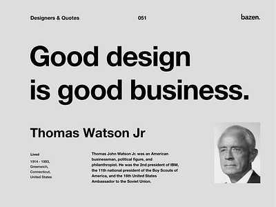 Quote - Thomas Watson Jr design quotes inspiration inspirational quote inspirational quotes learn motivation motivational quotes principles product design quote quote design quotes tips ui ui design ux ux design uxui