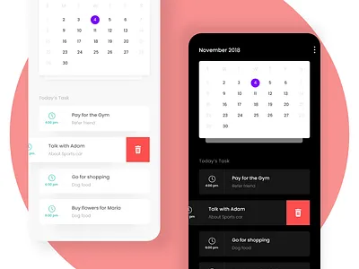 Task Manager App design adobexd app appdesign designstudio minimal taskmanager ui uidesign uidesigner uiux ux