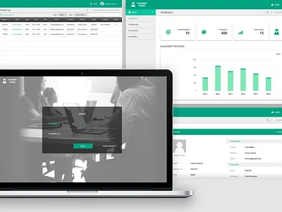 Placement portal - For Students app design enterprise minimal product ui web web design
