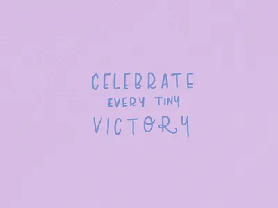 Celébrate celebrate lettering victory
