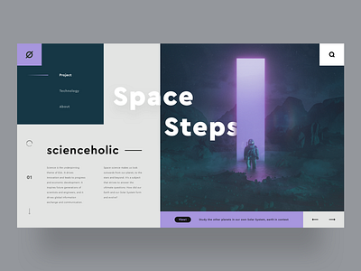 UI Design // Space Steps - Know more about our solar system adobe app design designer graphic illustration illustrator instagram pink purple sketch solar system space ui ux vector web webui webuiuxdesign