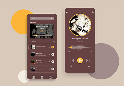 Chocolate Music Player app chocolate design illustration mobile ui music music app music player ui ui ux vector vector illustration