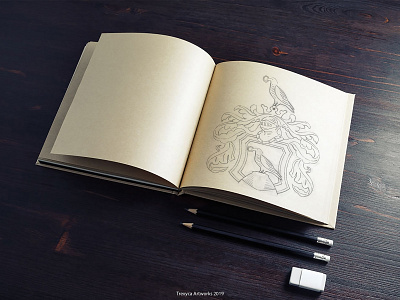 Vereb Family Crest ages arms coatofarms crest design escutcheon family graphic illustration mediaeval medieval middle scutcheon vector